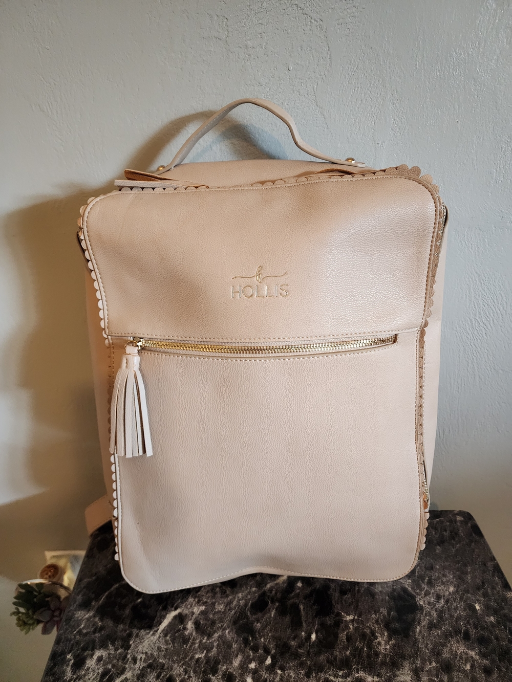 Hollis Loverlie Cream Laptop Backpack